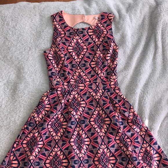 patterned skater dress
